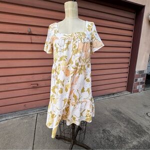 Rails Floral Linen Blend Babydoll Dress Size M
